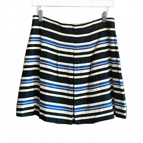 Forever 21 Womens Skirt 4 Black White Stripe A LIne Mini Preppy - Picture 1 of 6